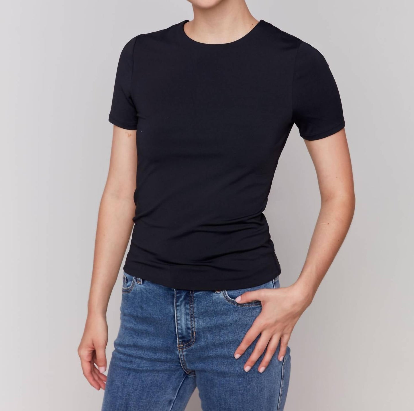 Charlie B - Double Cloth Short Sleeve Tee