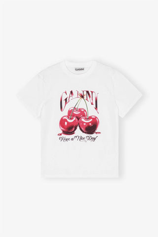 Ganni - Basic Jersey Cherry Relaxed T-shirt