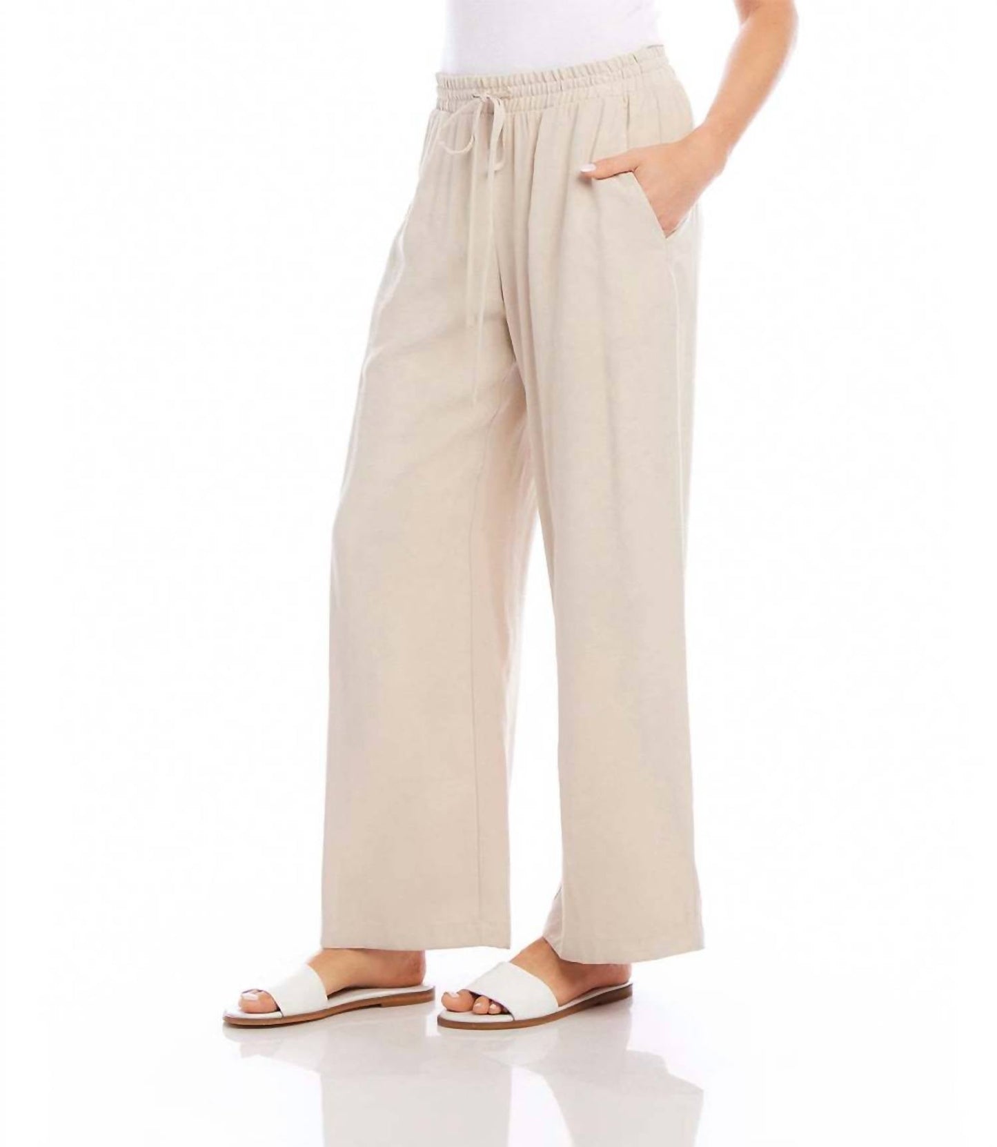 Karen Kane - Drawstring Wide Leg Pants