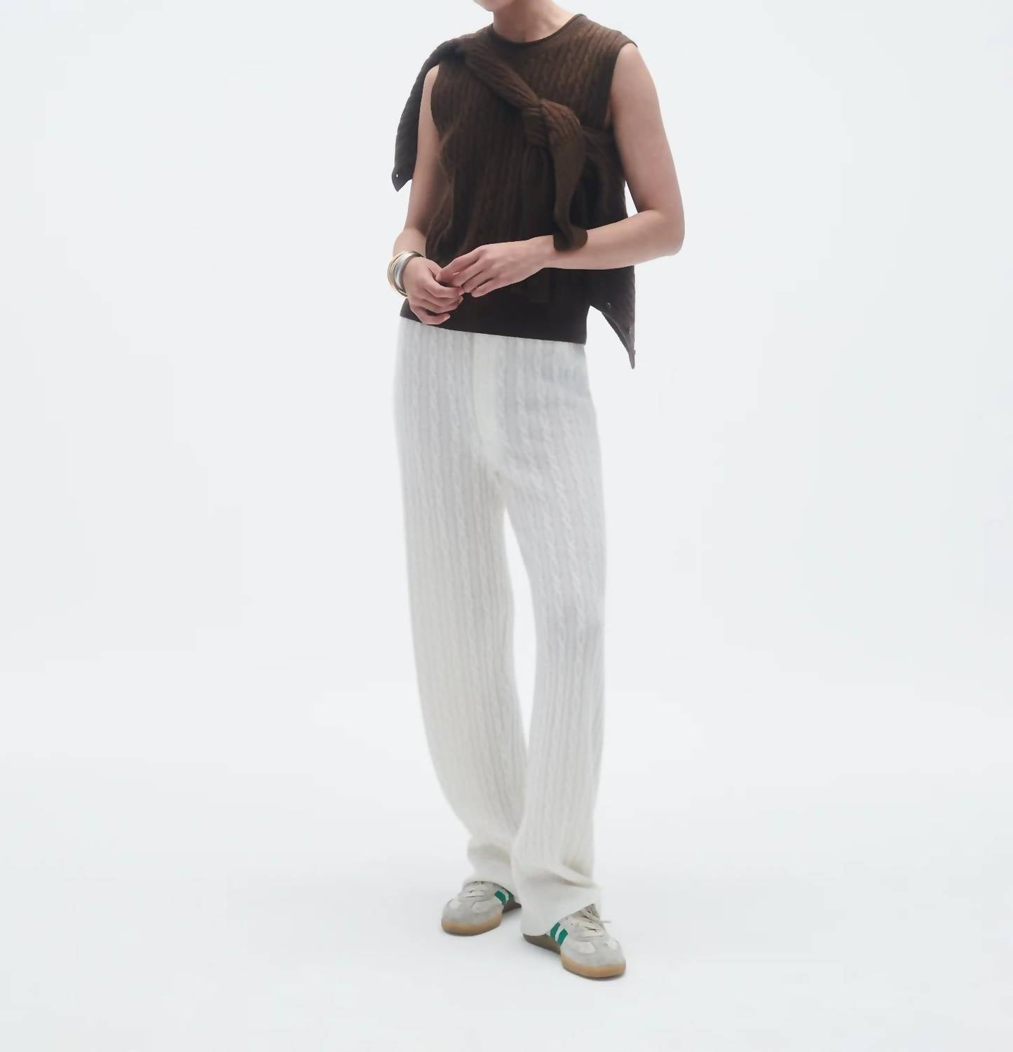 Guest In Residence - Cable Crew Neck Sleeveless Vest