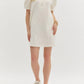Entro - Textured Puff Sleeve Mini Dress