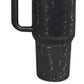 Trendsi - Rhinestone Stainless Steel Tumbler with Straw