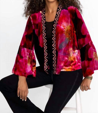 Johnny Was - RUFFLE SLEEVE VELVET BOLERO