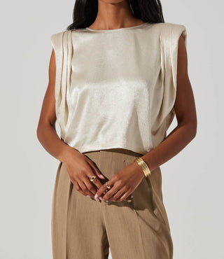 Astr - Isola Cream Silk Top