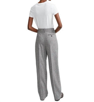 Theory - SPECKLED WOOL PLEATED TROUSER