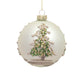 Painted Snowy Pine Tree Ball Ornament (Set of 6)