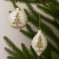 Painted Snowy Pine Tree Ball Ornament (Set of 6)