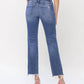 Flying Monkey - Low Rise Raw Slit Hem Straight Jeans