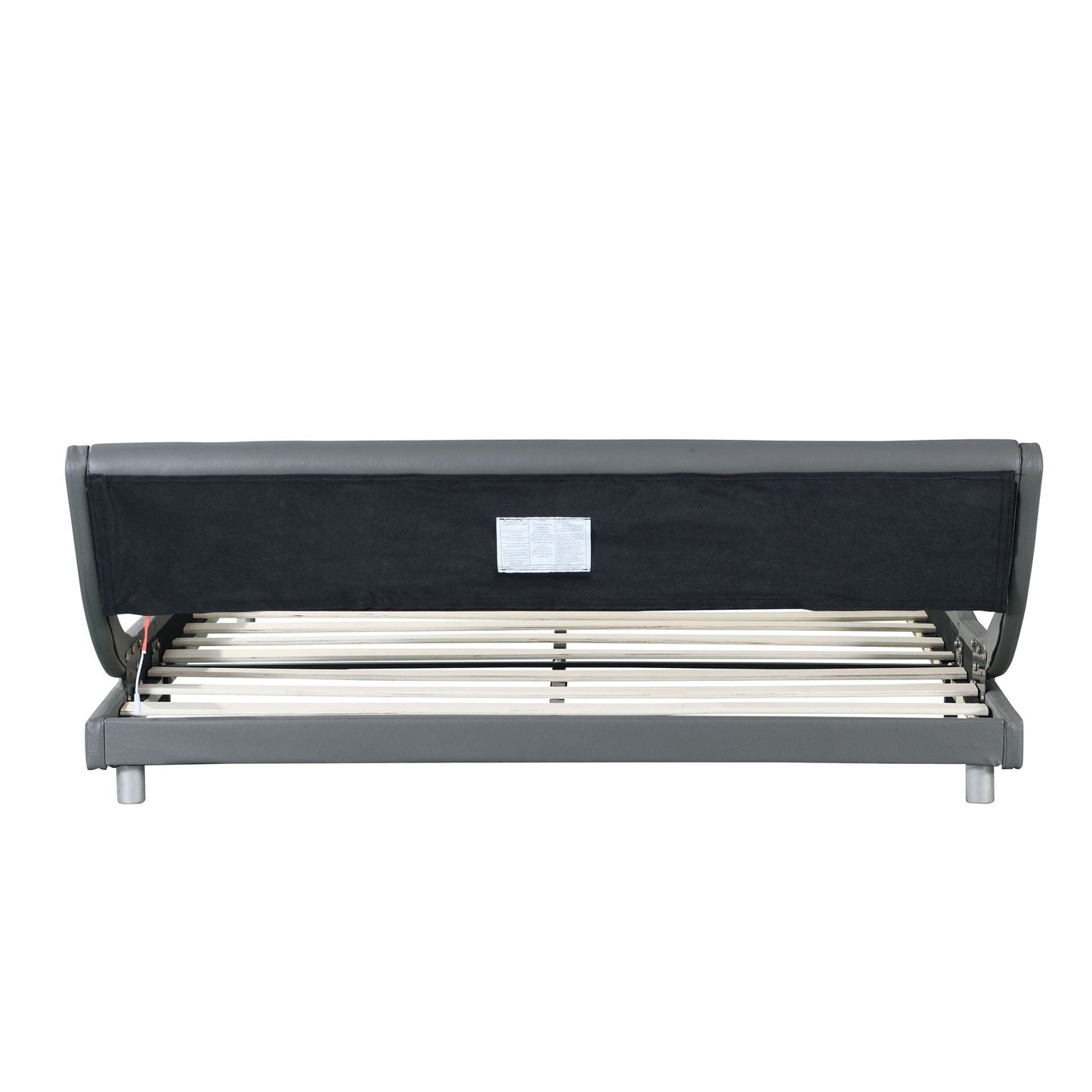 Queen Size Upholstered Platform Bed Frame with LED Lighting
