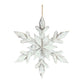 White Washed Wooden Snowflake Ornament (Set of 6)