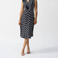Joseph Ribkoff - V-neck Fit And Flare Dress