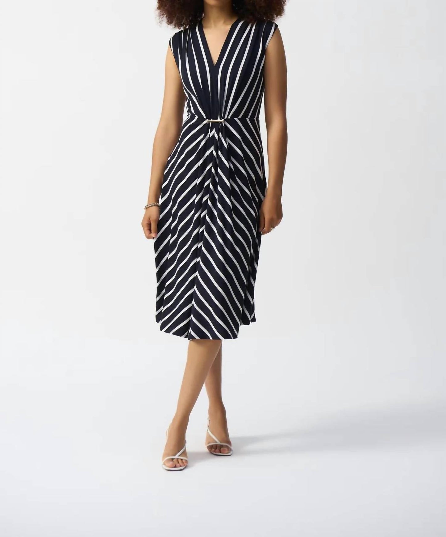 Joseph Ribkoff - V-neck Fit And Flare Dress