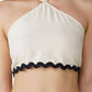 America & Beyond - Ric-rac Halter Top & Tiered Skirt Set
