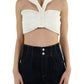 Philosophy Di Lorenzo Serafini - Draped Crop Top in Stretch Poplin