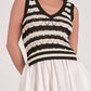 Elan - Midi Woven Knit Mixed Media Dress
