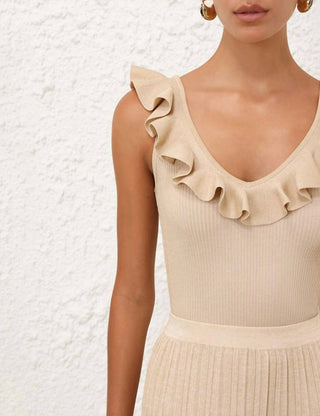 Zimmermann - Everly Frill V-neck Top