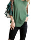 Umgee - Floral & Animal Bell Sleeve Top