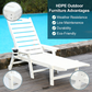 HDPE Chaise Lounge Chair Outdoor
