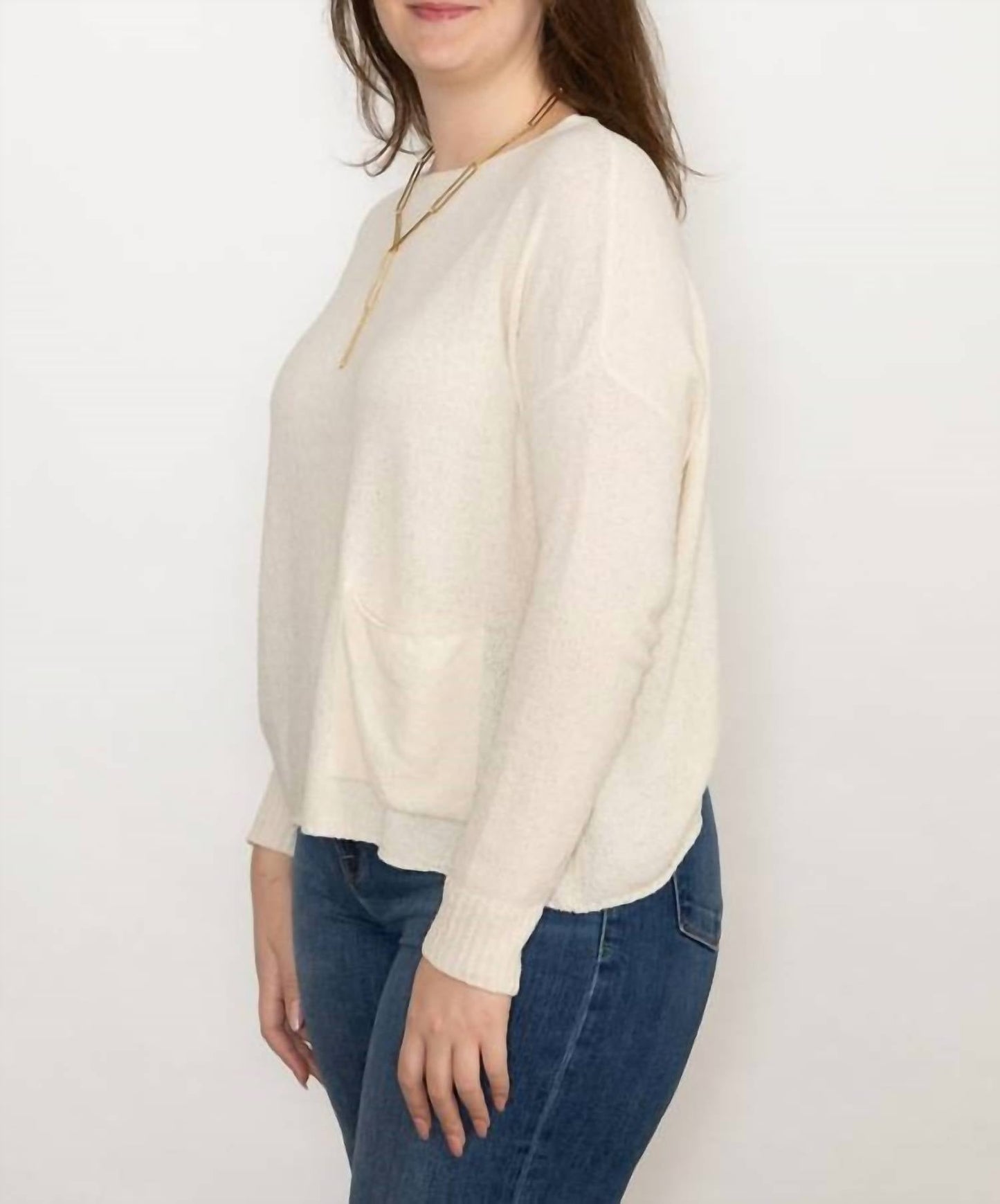 Ma'Ry'Ya - Boatneck Boucle Pullover Sweater