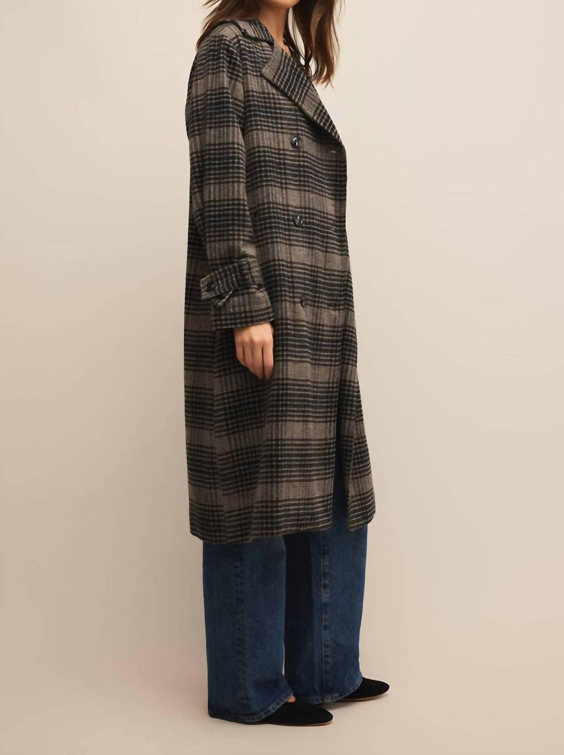 Z Supply - Jackie Plaid Trench Jacket