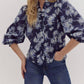 Entro - Floral Print Poplin Blouse