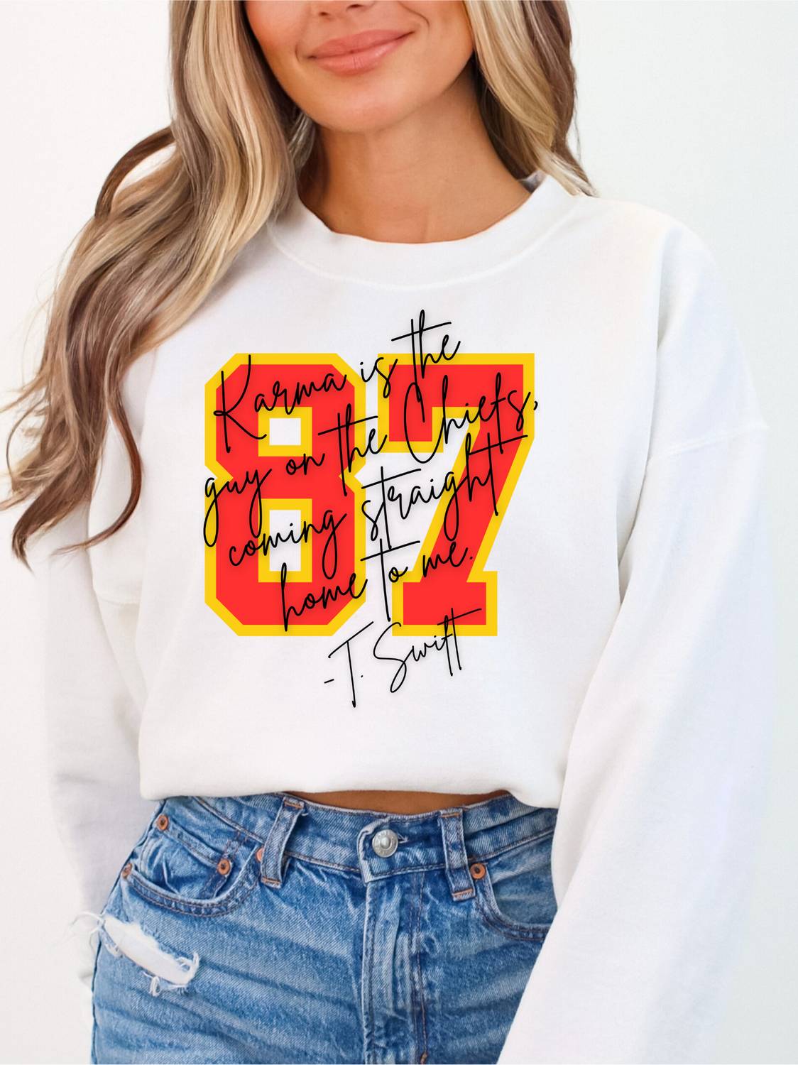 Nu Kustomz Llc - 87 Karma Is The Guy On The Chiefs Sweater