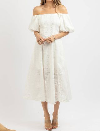 Olivaceous - Wilson Eyelet Midi Dress