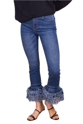 Before You Collection - Boho Frayed Bottom Jeans