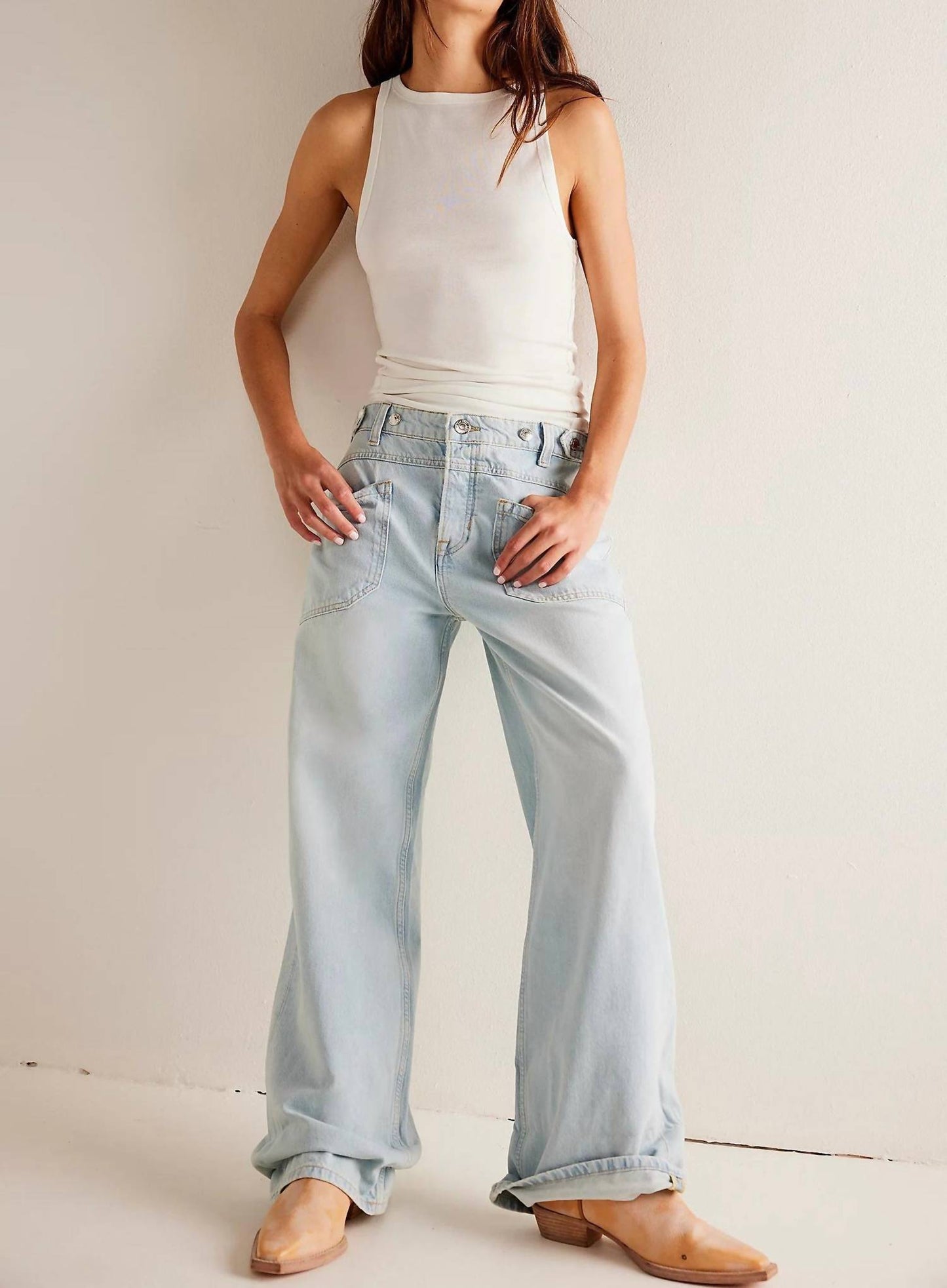 Free People - Palmer Cuffed Jeans
