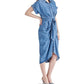 Steve Madden - Rouched Waist Tie Midi Dress