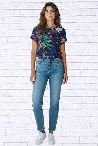Diva Usa - Tropical Floral Viscose Blouse