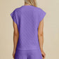 Double Take - Textured Top and Shorts Set