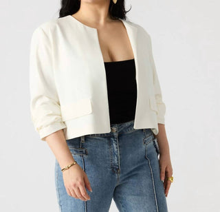 Steve Madden - Cropped Open Front Blazer