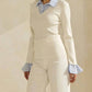Able - Sweater Top With Contrast Neck & Cuffs
