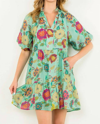 Thml - Hibiscus Puff Sleeve Floral Dress