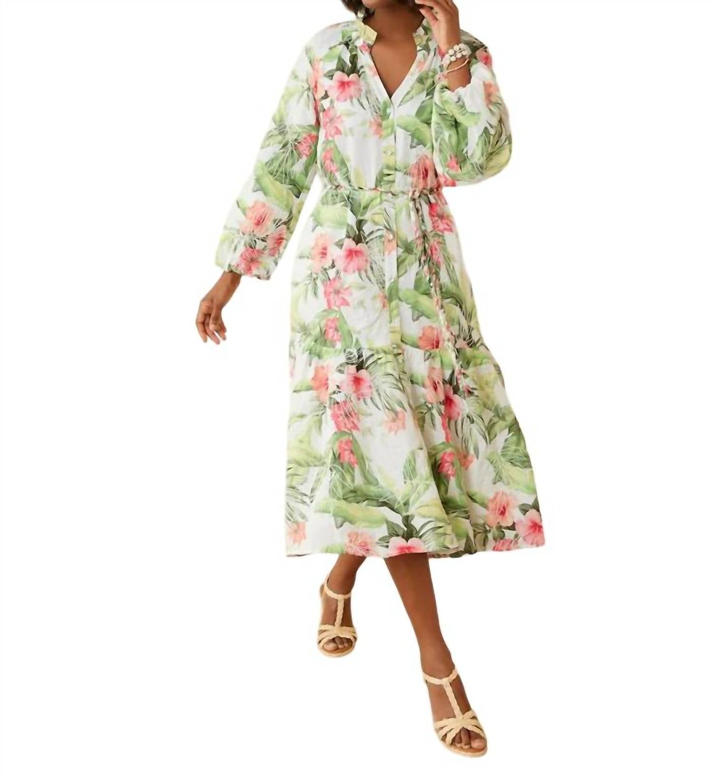 Tommy Bahama - Hibiscus Print Midi Dress