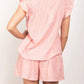 Trendsi - Very J Ruffle Cap Sleeve Top & Shorts Set