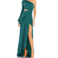 Ieena For Mac Duggal - Sequined One Shoulder Cut Out Gown