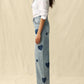 Bayeas - Women's Rosalind Heart Detail High Rise Barrel Jeans