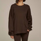 Lanston - Porter Ribbed Oversized Crewneck Pullover Top