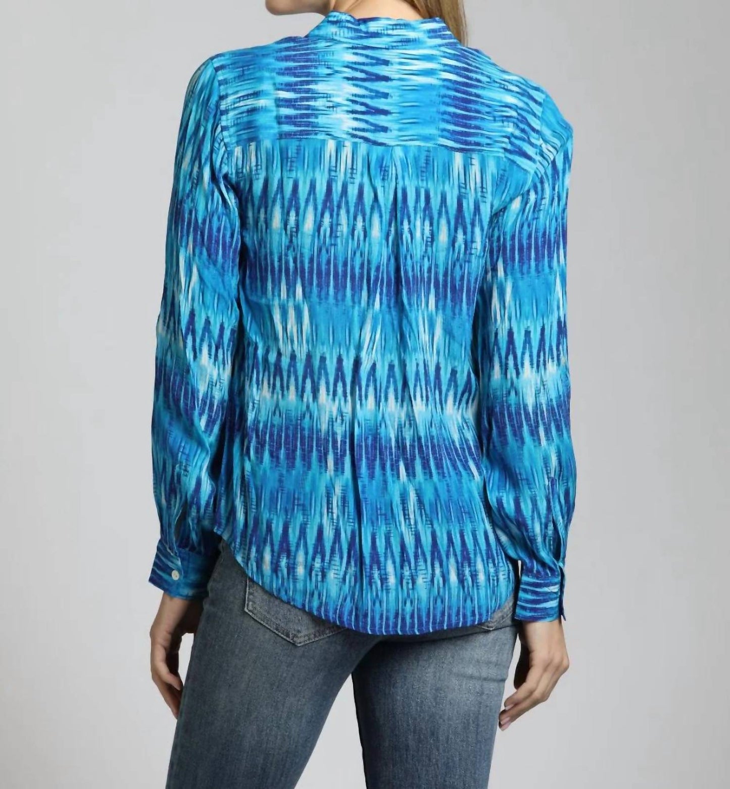 Apny - Button-up Shirt With Roll Up Sleeve