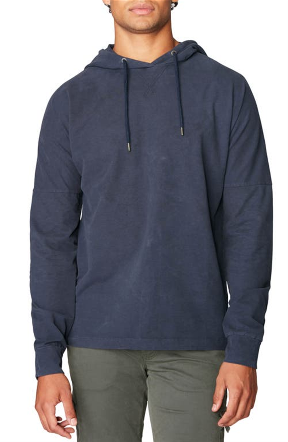 Good Man Brand Japan Long Sleeve Pullover Hoodie in Sky Captain Size Large