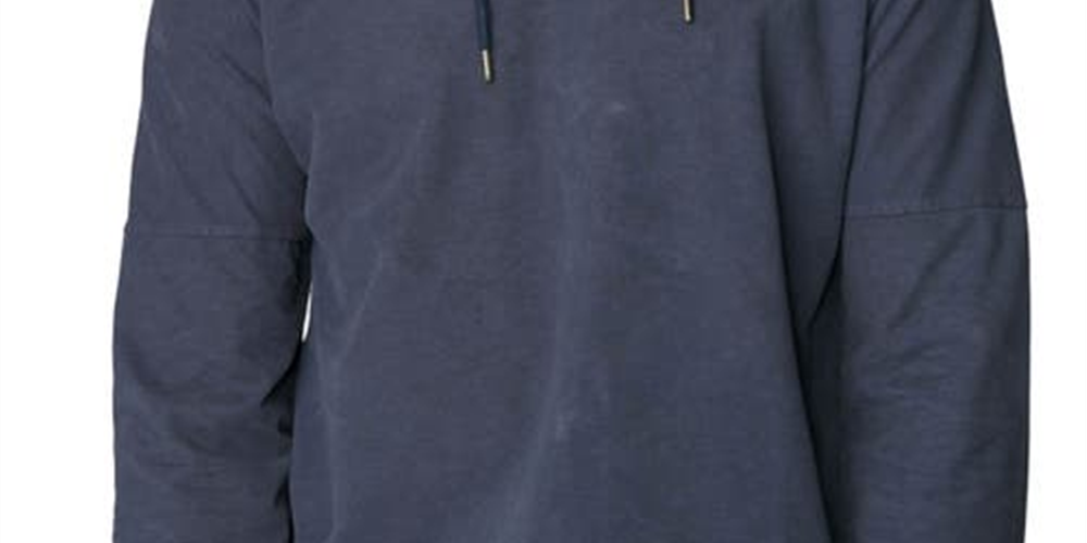 Good Man Brand Japan Long Sleeve Pullover Hoodie in Sky Captain Size Large