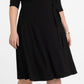 Kiyonna Women's Essential Wrap Dress Black Size 5X