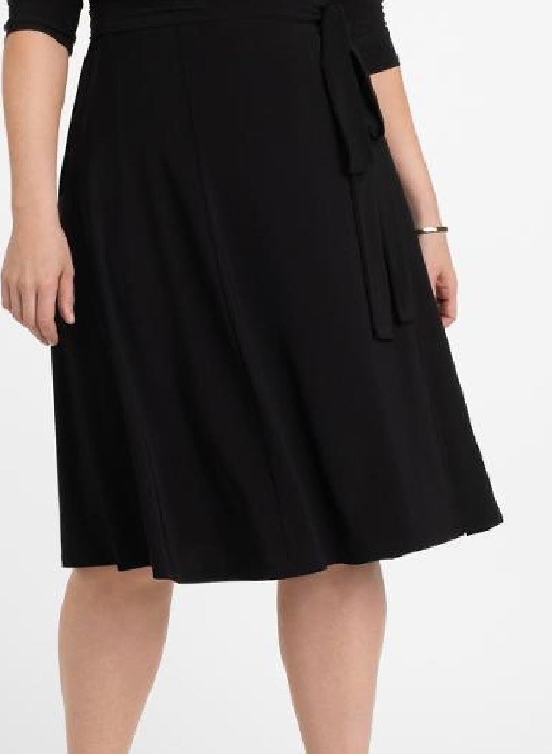 Kiyonna Women's Essential Wrap Dress Black Size 5X