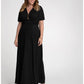 Kiyonna Women's Vienna Maxi Dress Black Size 64