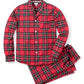 Petite Plume Men's Imperial Tartan Flannel Pajamas Red Size Medium
