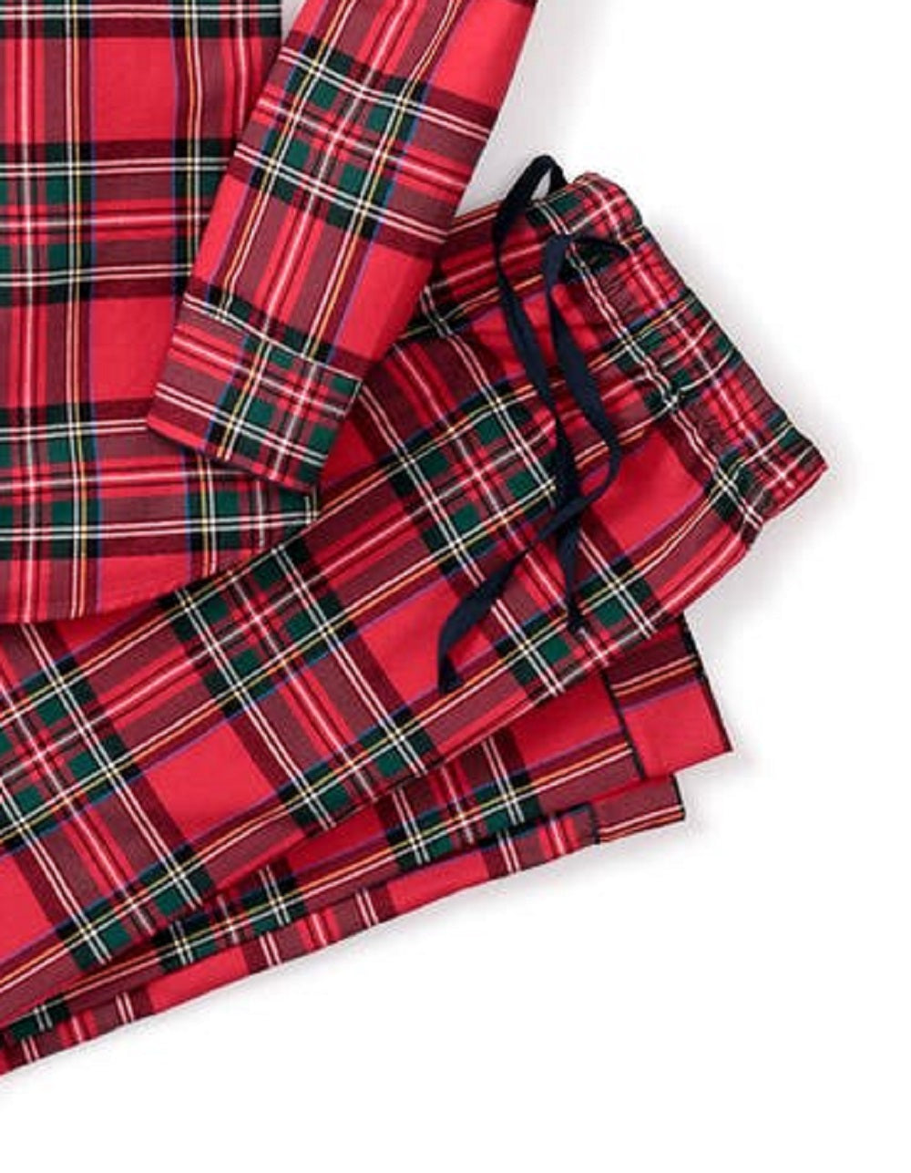 Petite Plume Men's Imperial Tartan Flannel Pajamas Red Size Medium