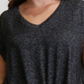 Coin Women's Cozy Tee Gray Size 2X