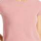 Women's Short Sleeve Cashmere Sweater Pink Size M